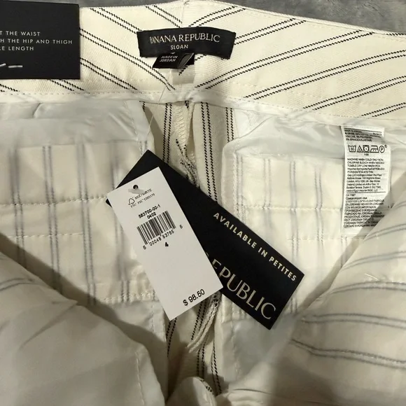 NWT Banana Republic Modern Sloan Striped Ankle Pants